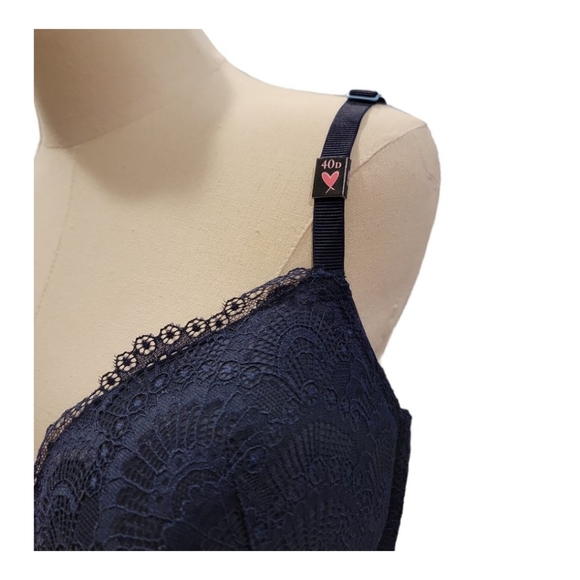 NWT Victoria Secret Lace Multi Strap Push Up Bra 40D Blue - Picture 2 of 5